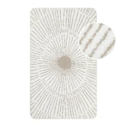 Badteppich Weiß Beige