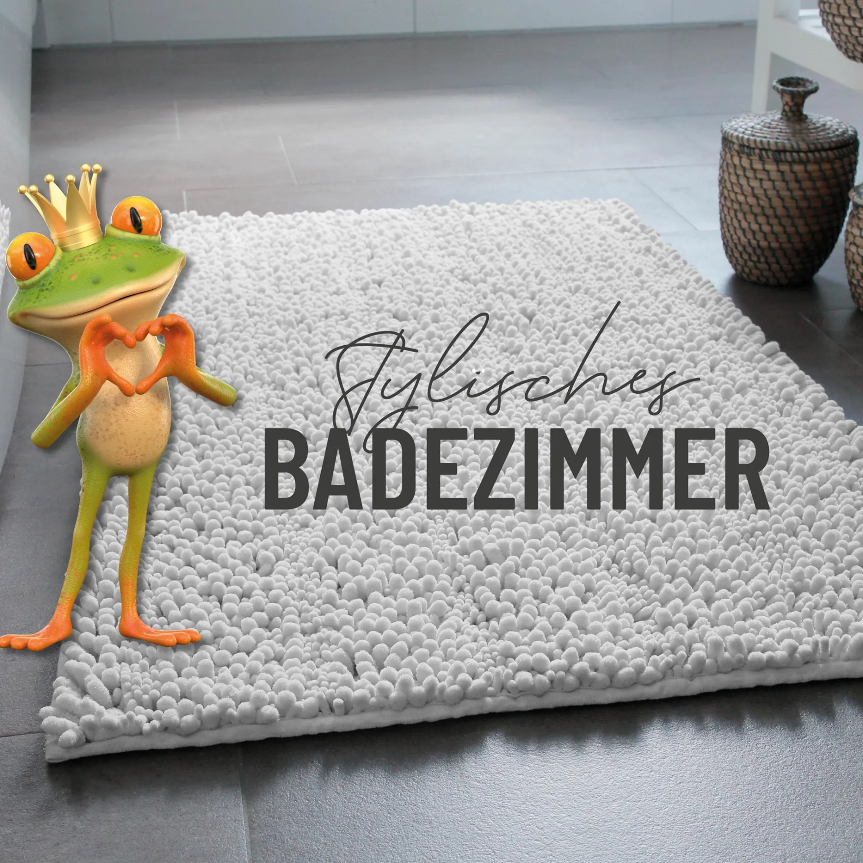 Badteppich Weiß "Benno" WECONhome Basics