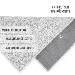 Badteppich Weiß