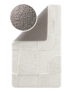 Badteppich Weiß