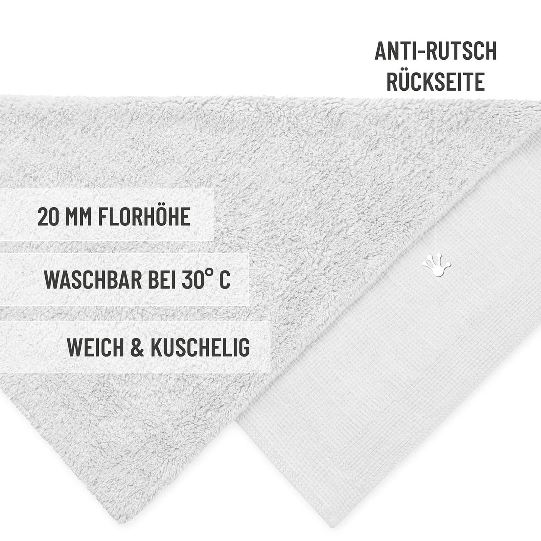 Badteppich Weiß "Erik" WECONhome Basics