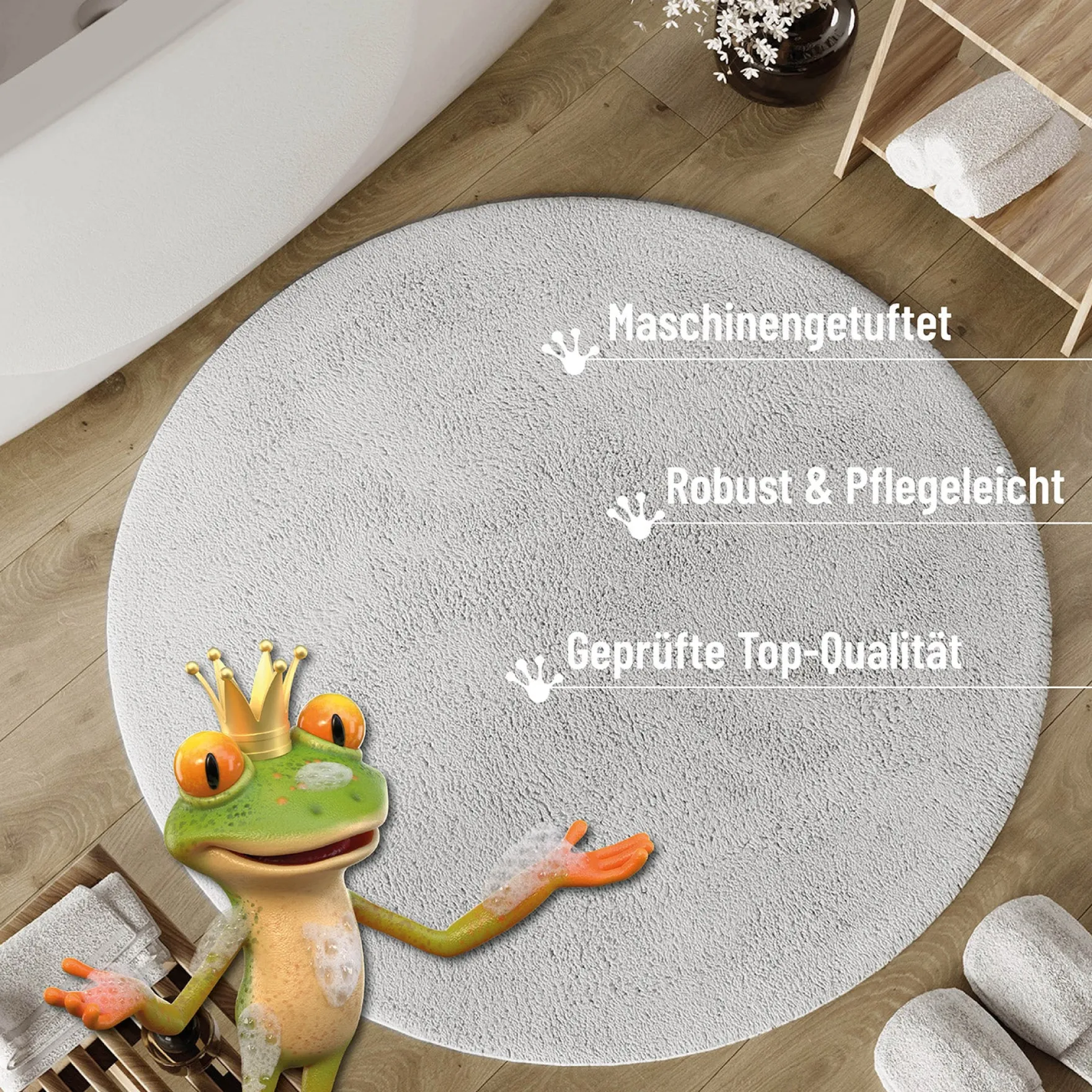 Badteppich Weiß "Erik" WECONhome Basics