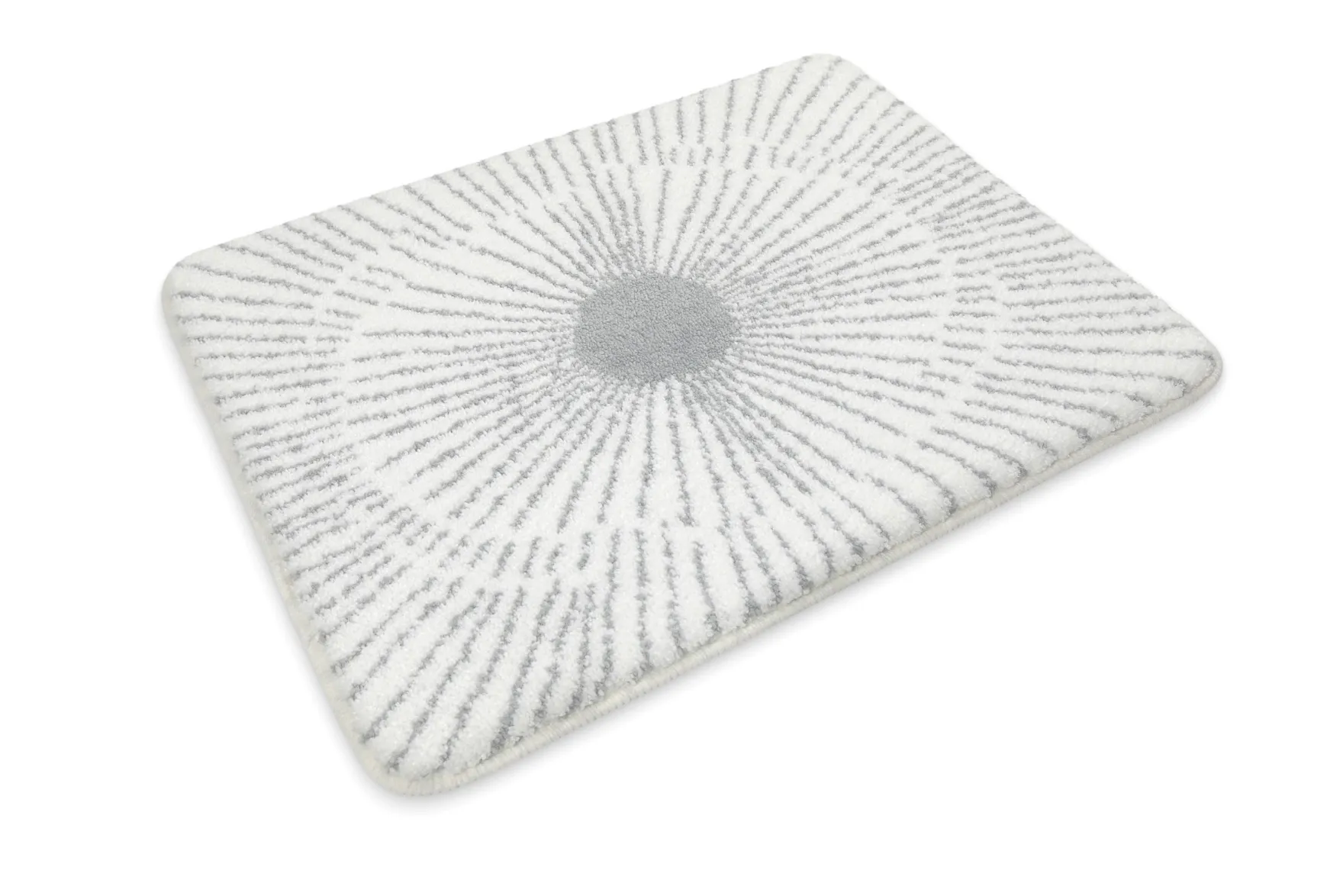 Badteppich Weiß Grau "Jasbeer" WECONhome Basics