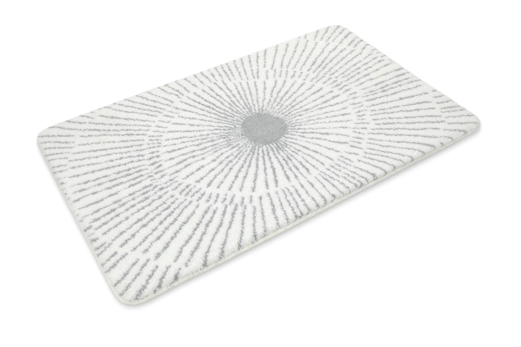 Badteppich Weiß Grau "Jasbeer" WECONhome Basics