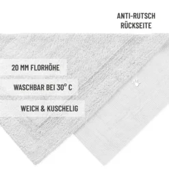 Badteppich Weiß "Knut" WECONhome Basics