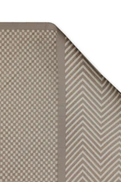 Baumwoll-Wendeteppich Estland beidseitig Feinkaro beige 160x230 cm
