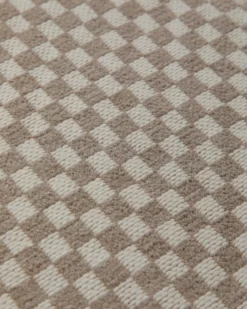 Baumwoll-Wendeteppich Estland beidseitig Feinkaro beige 160x230 cm