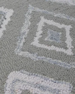 Berber-Raute in Salbei - Handtuft Wolle 160 x 230 cm