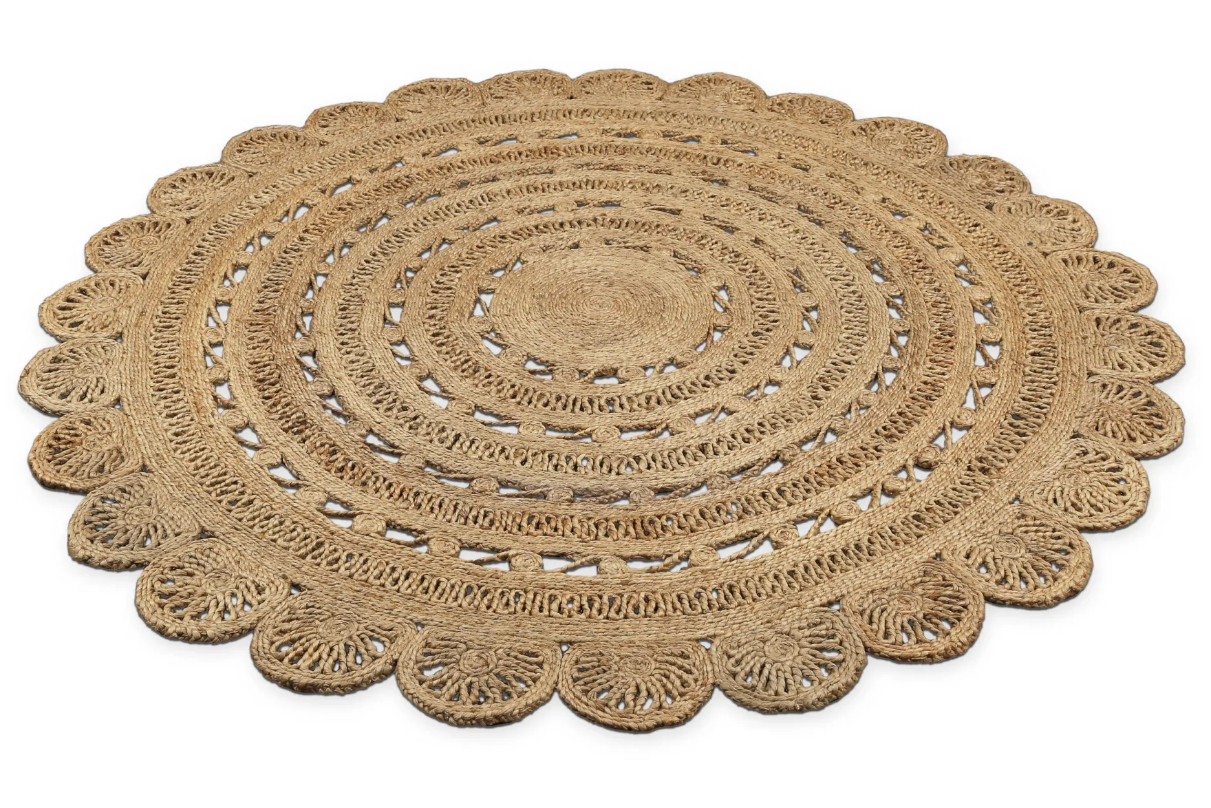 "Bloom" Jute-Teppich – schwer, handgefertigt, hochwertig