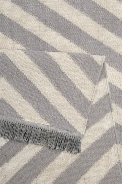 Carpets&Co. Teppich 80x150 cm Beige Grau "Edgy Corners"