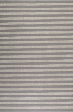 Carpets&Co. Teppich 80x150 cm Beige Grau "Noble Stripes