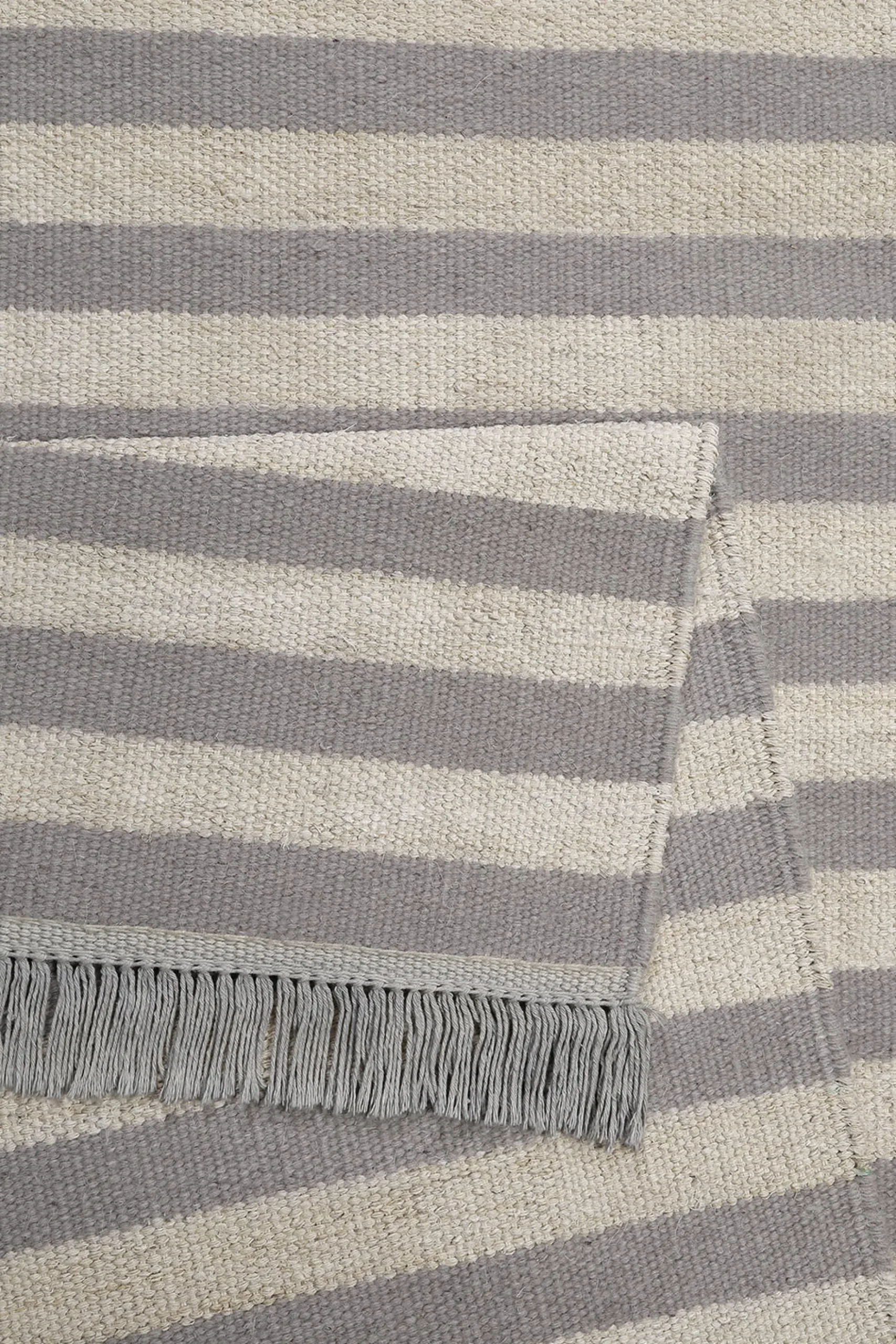 Carpets&Co. Teppich 80x150 cm Beige Grau "Noble Stripes
