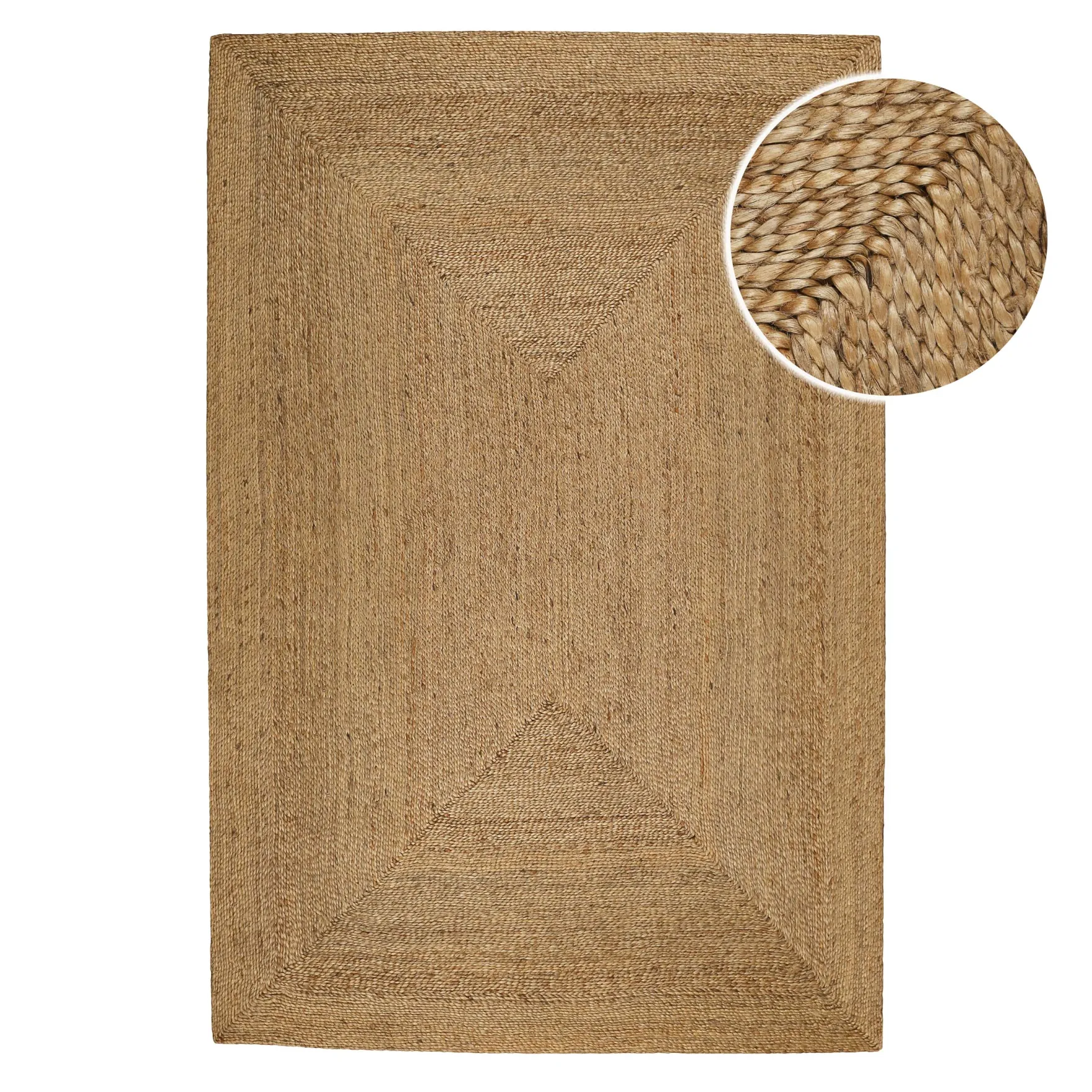 "Collins" Jute-Teppich – schwer, klar, handgewebt