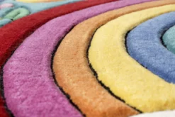 Doodle Kinderteppich Bunt Kurzflor 