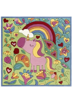 Doodle Kinderteppich Bunt Kurzflor 
