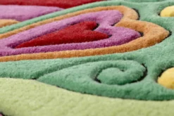 Doodle Kinderteppich Bunt Kurzflor 