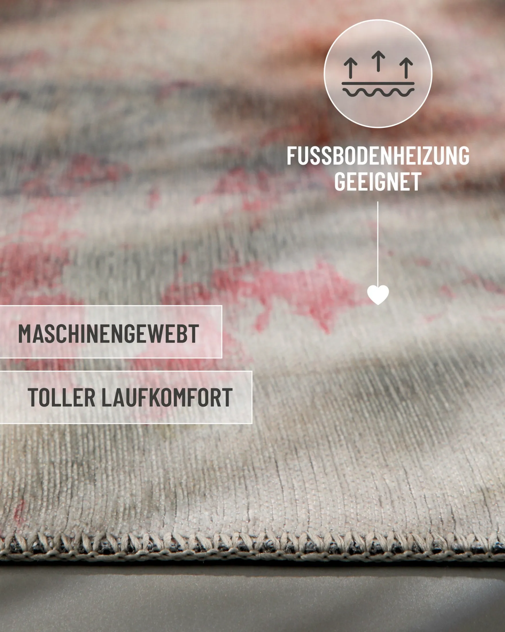 Esprit Flachgewebeteppich Alt Rosa "Maui"