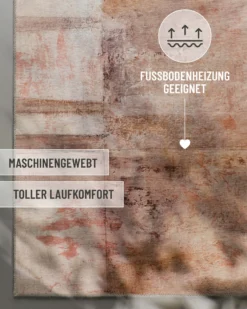 Esprit Flachgewebeteppich Beige Rot