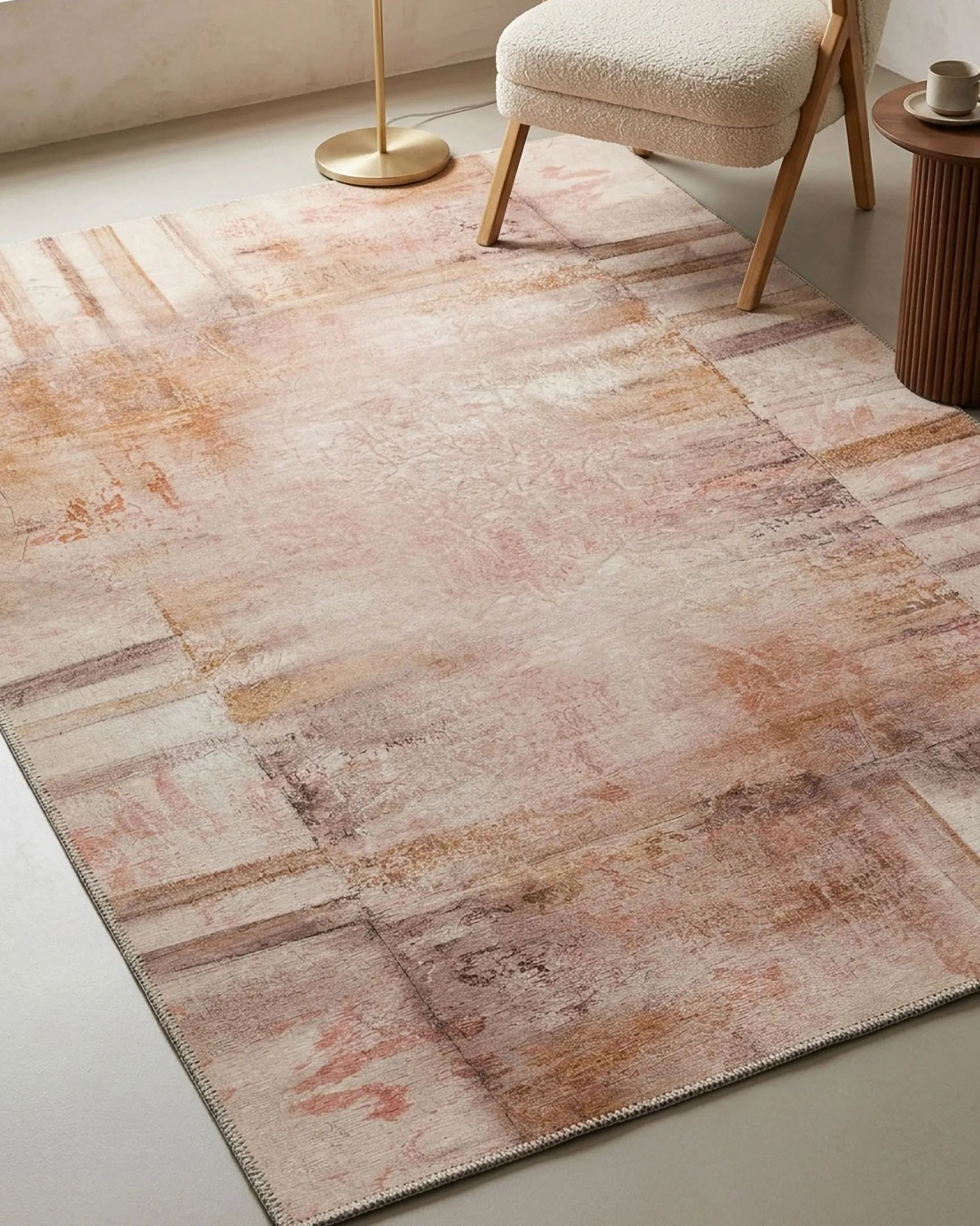 Esprit Flachgewebeteppich Beige Rot "Maui"