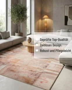 Esprit Flachgewebeteppich Beige Rot