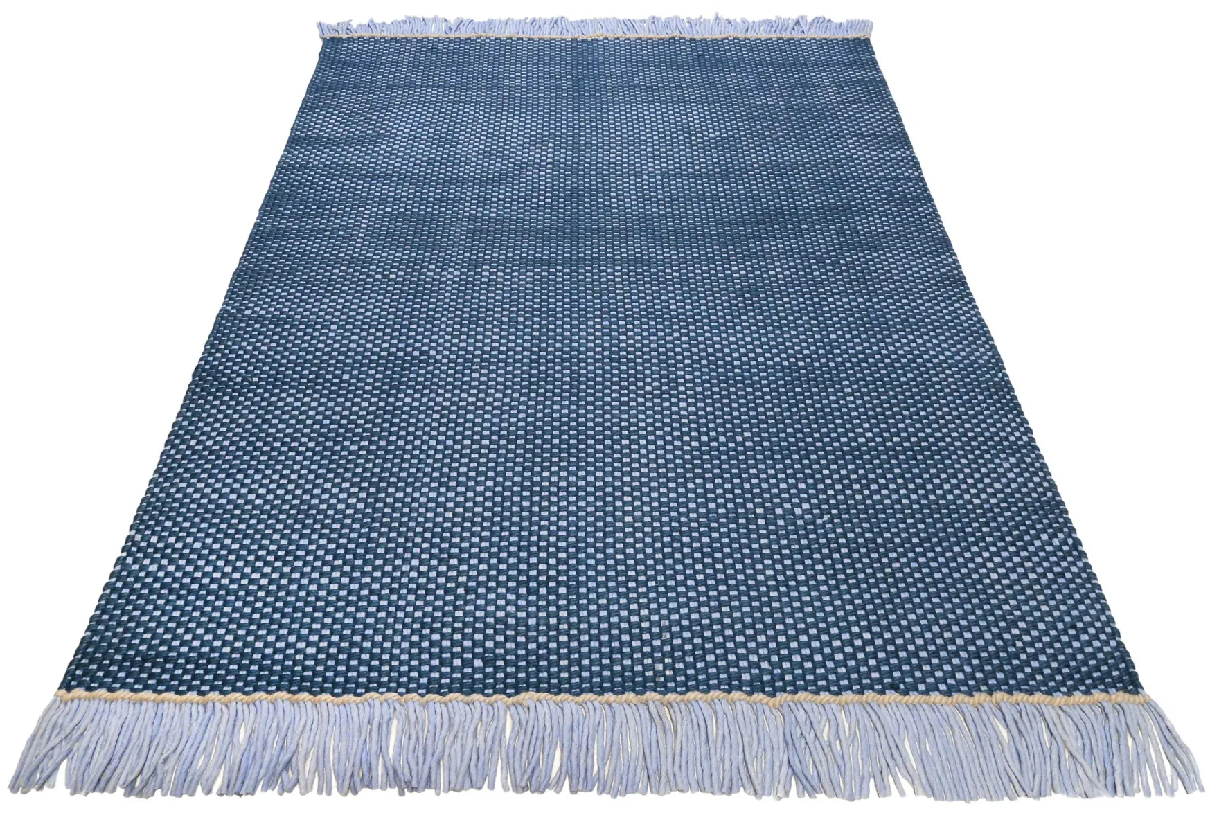 Esprit Handwebteppich Blau aus Wolle "Casa"