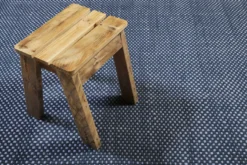 Esprit Handwebteppich Blau aus Wolle