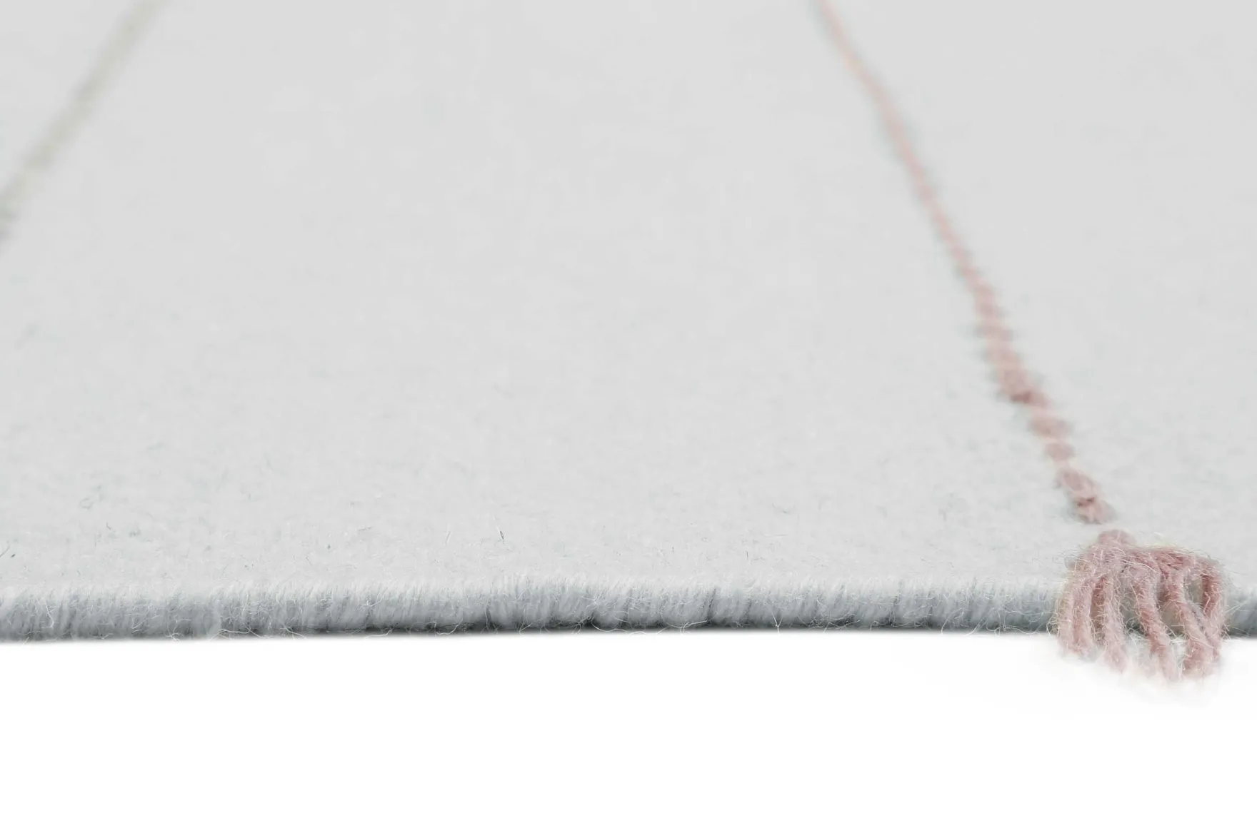 Esprit Handwebteppich Grau Blau Bunt aus Wolle "Lina"