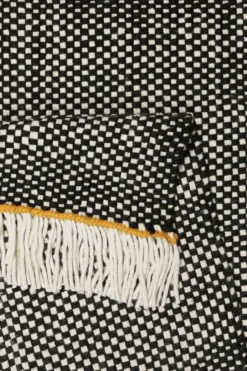 Esprit Handwebteppich Schwarz aus Wolle