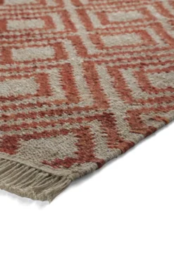 Esprit Kelim Teppich Beige Rot