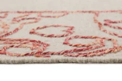 Esprit Kelim Teppich Beige Rot aus Wolle "Kayla Border"