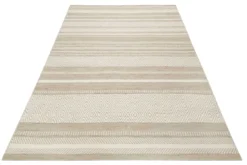 Esprit Kelim Teppich Beige Sand aus Wolle 