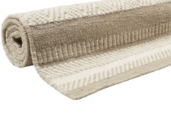 Esprit Kelim Teppich Beige Sand aus Wolle 