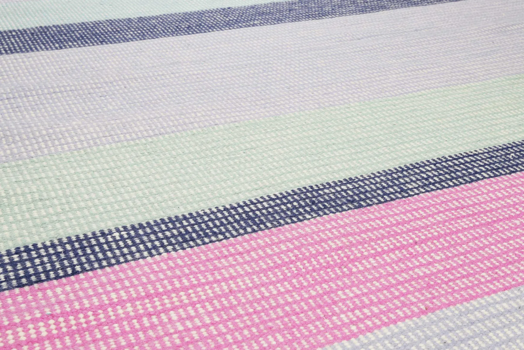 Esprit Kelim Teppich Blau Pink aus Wolle "Makon Kelim"