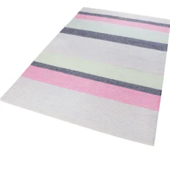 Esprit Kelim Teppich Blau Pink aus Wolle