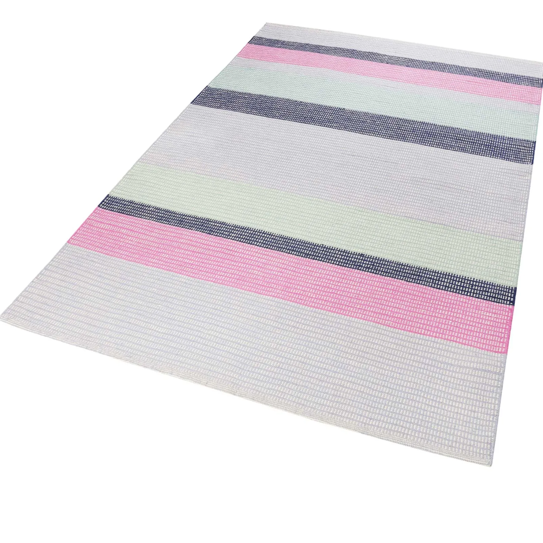 Esprit Kelim Teppich Blau Pink aus Wolle "Makon Kelim"