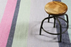 Esprit Kelim Teppich Blau Pink aus Wolle