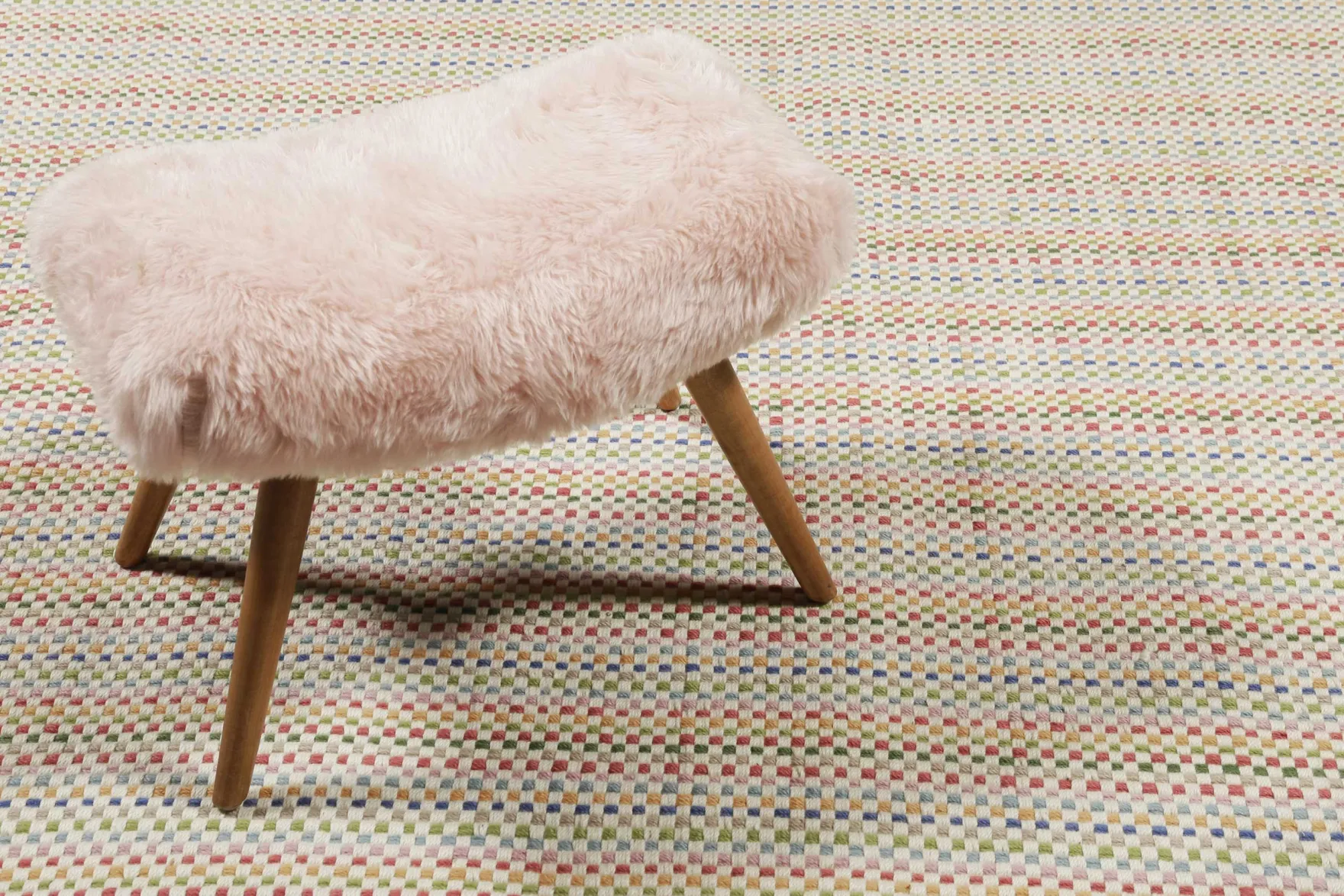 Esprit Kelim Teppich Bunt aus Wolle "Kids Durrie"