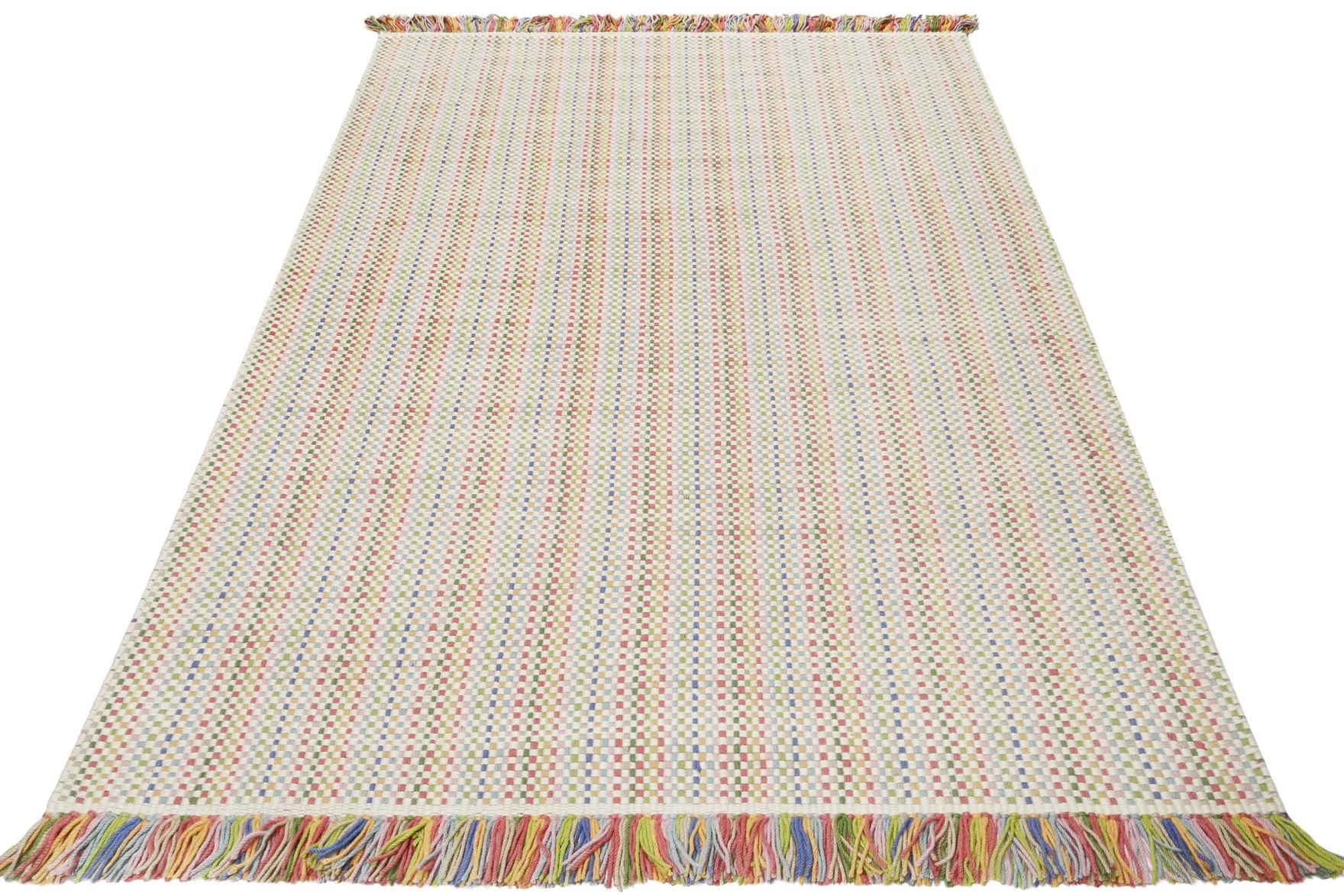 Esprit Kelim Teppich Bunt aus Wolle "Kids Durrie"
