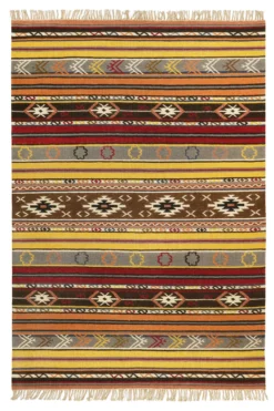 Esprit Kelim Teppich Bunt aus Wolle "Mahal"