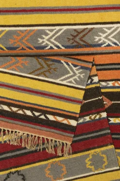 Esprit Kelim Teppich Bunt aus Wolle 
