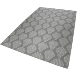 Esprit Kelim Teppich Grau aus Wolle "Rainns"