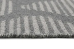 Esprit Kelim Teppich Grau aus Wolle 