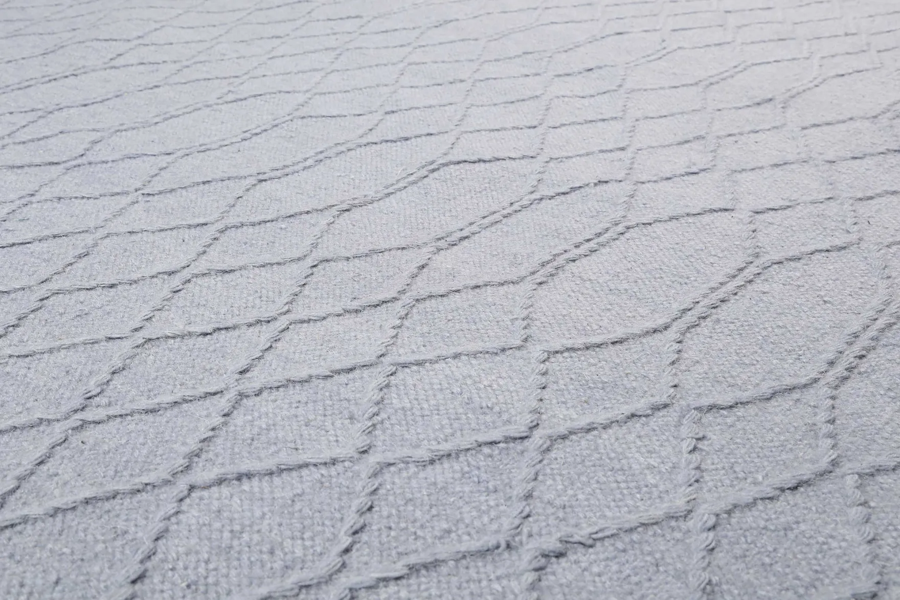 Esprit Kelim Teppich Hellblau aus Wolle "Lotte"