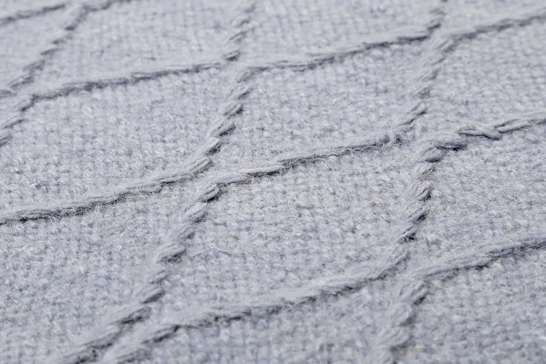 Esprit Kelim Teppich Hellblau aus Wolle "Lotte"