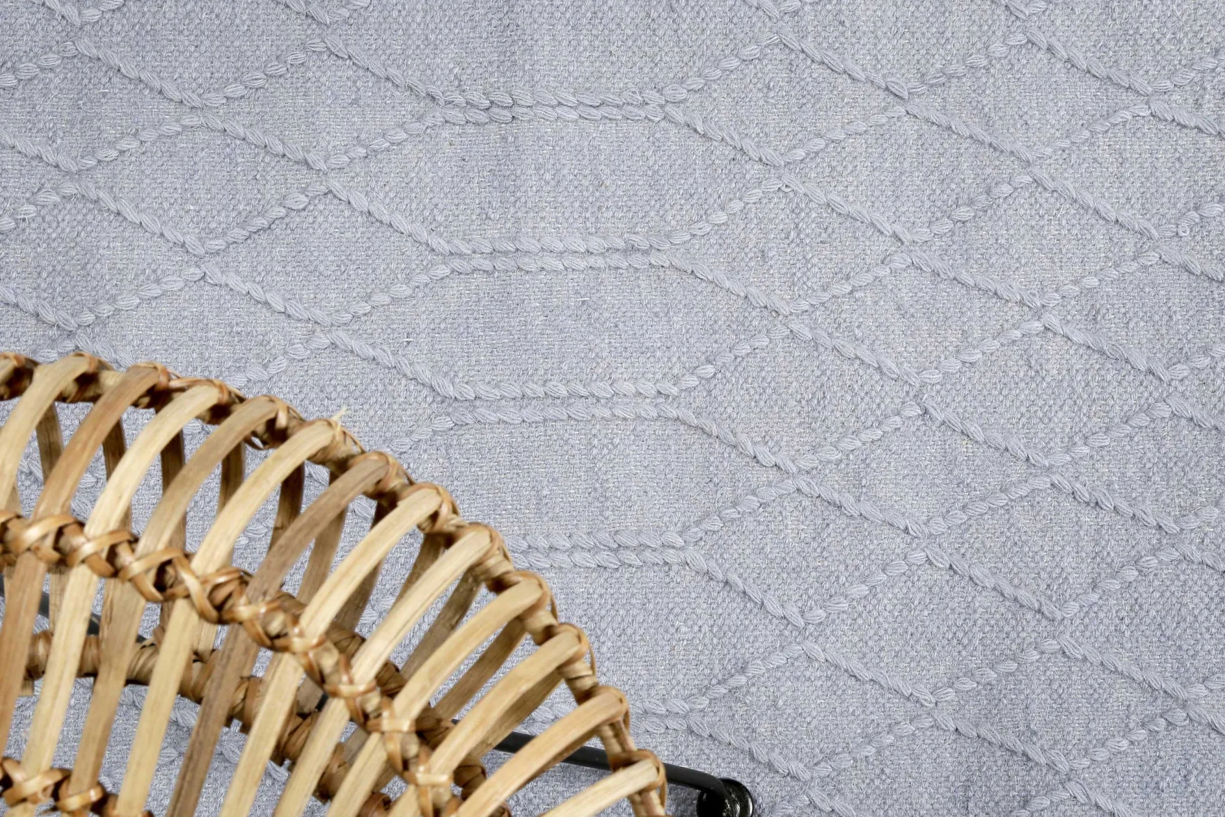 Esprit Kelim Teppich Hellblau aus Wolle "Lotte"