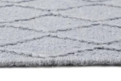 Esprit Kelim Teppich Hellblau aus Wolle