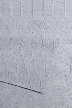 Esprit Kelim Teppich Hellblau aus Wolle