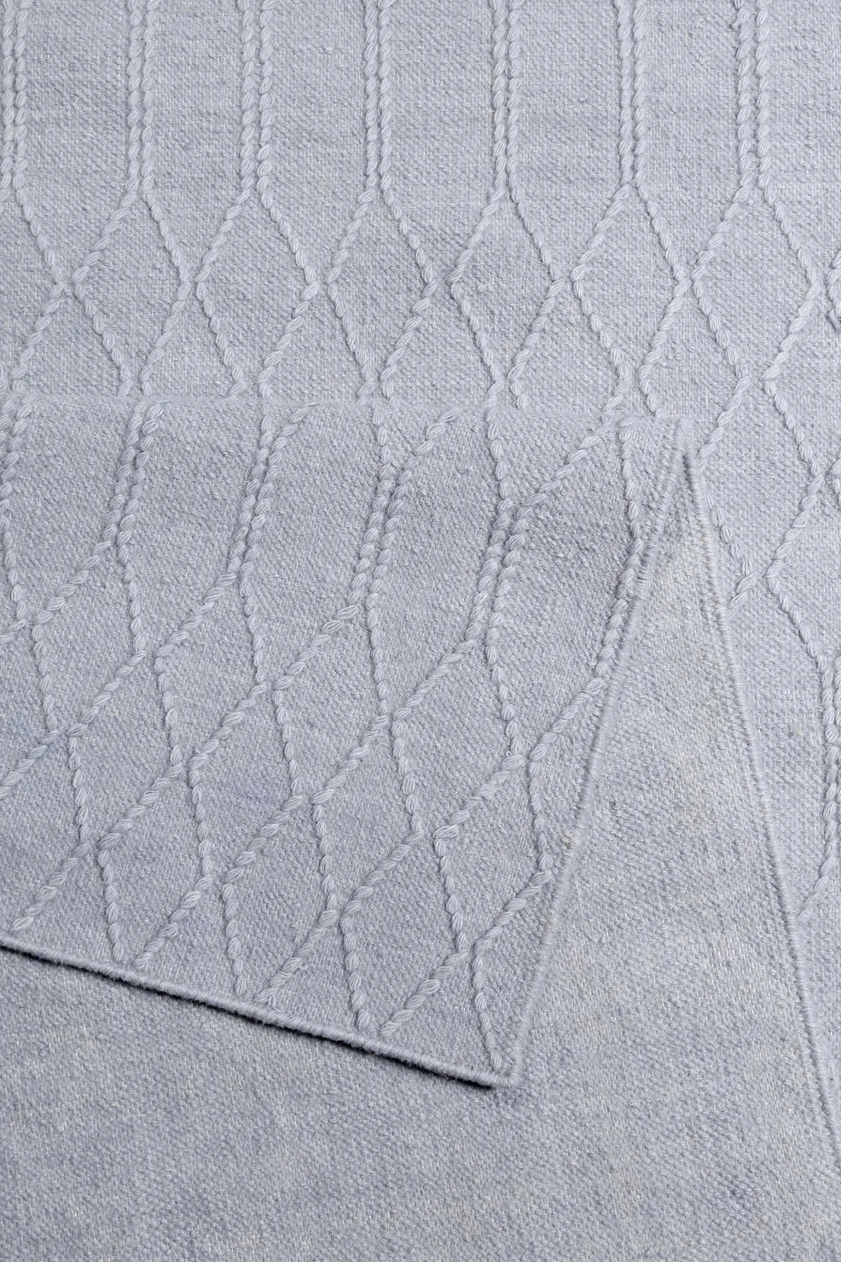 Esprit Kelim Teppich Hellblau aus Wolle "Lotte"