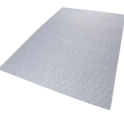 Esprit Kelim Teppich Hellblau aus Wolle