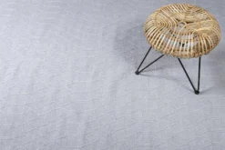 Esprit Kelim Teppich Hellblau aus Wolle